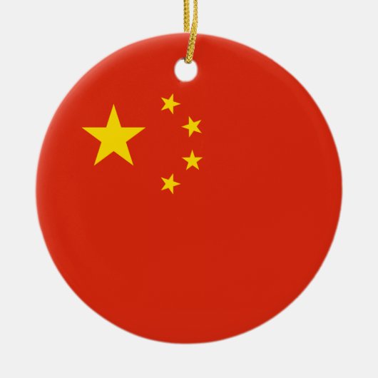China - Chinese vlag Keramisch Ornament (Voorkant)