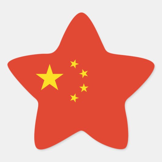 China - Chinese vlag Ster Sticker (Voorkant)