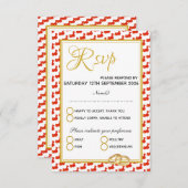 CHINA Christelijke scripts Aangepaste 婚 礼 RSVP Kaartje (Voorkant / Achterkant)