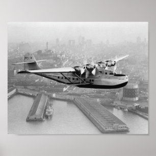China Clipper Vliegende Boot Over San Francisco 19 Poster