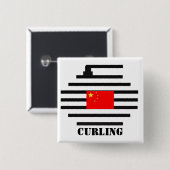 China Curling Vierkante Button 5,1 Cm (Voorkant /achterkant)