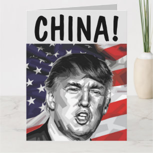 CHINA! DONALD TRUMP big BIRTHDAY KAART