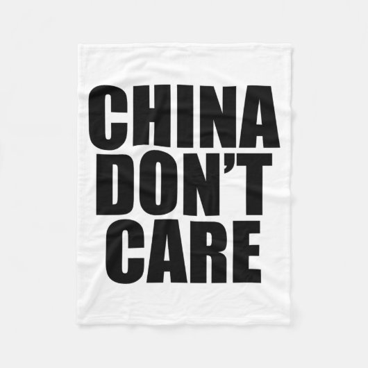 China Dont Care  Fleece Deken (Voorkant)