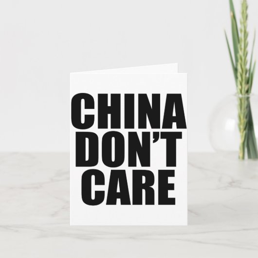 China Dont Care  Kaart (Voorkant)