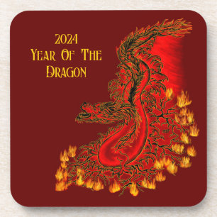 China Dragon, 2024 Jaar van de Draak Bier Onderzetter