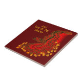China Dragon, 2024 Jaar van de Draak Tegeltje (Zijkant)