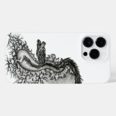 China Dragon, Black and White Design in Tattoostyl iPhone Hoesje (Achterkant horizontaal)