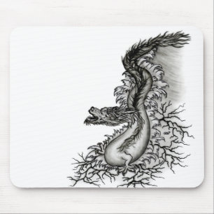 China Dragon, Black and White Design in Tattoostyl Muismat