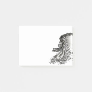 China Dragon, Black and White Design in Tattoostyl Post-it® Notes