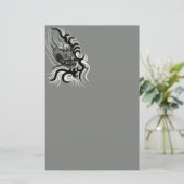 China Dragon in Tattoostyle Briefpapier (Staand voorkant)