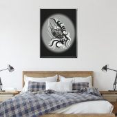 China Dragon in Tattoostyle Canvas Afdruk (Insitu (Slaapkamer))