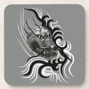 China Dragon in Tattoostyle Drankjes Onderzetter