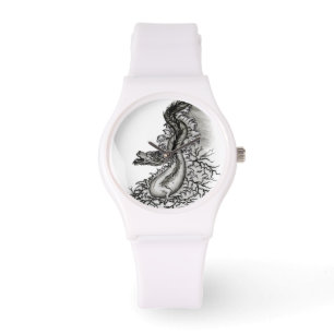 China Dragon in Tattoostyle Horloge