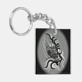 China Dragon in Tattoostyle Sleutelhanger (Voorkant Links)