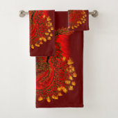 China Dragon red and gold design Bad Handdoek (Insitu)