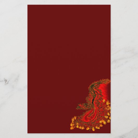 China Dragon red and gold design Briefpapier (Voorkant)