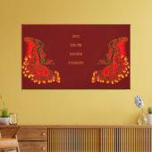 China Dragon red and gold design Canvas Afdruk (Insitu (Woonkamer))