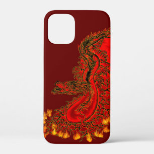 China Dragon red and gold design iPhone 12 Mini Hoesje