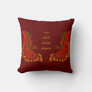 China Dragon red and gold design Kussen