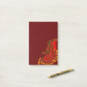 China Dragon red and gold design Post-it® Notes (Op bureau)