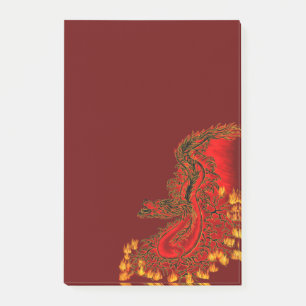 China Dragon red and gold design Post-it® Notes