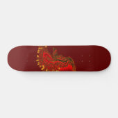 China Dragon red and gold design Skateboard (Horizontaal)