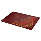 China Dragon red and gold design Snijplank (Hoek)