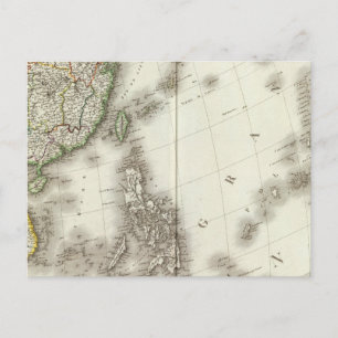 China Engraved Map Briefkaart