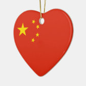 China Flag Heart Ornament (Links)