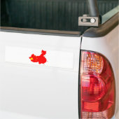 China Flag Map - volledige grootte Bumpersticker (Op Truck)