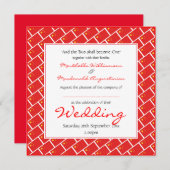 CHINA FLAG Personalized Wedding 婚 礼 Viering Kaart (Voorkant / Achterkant)