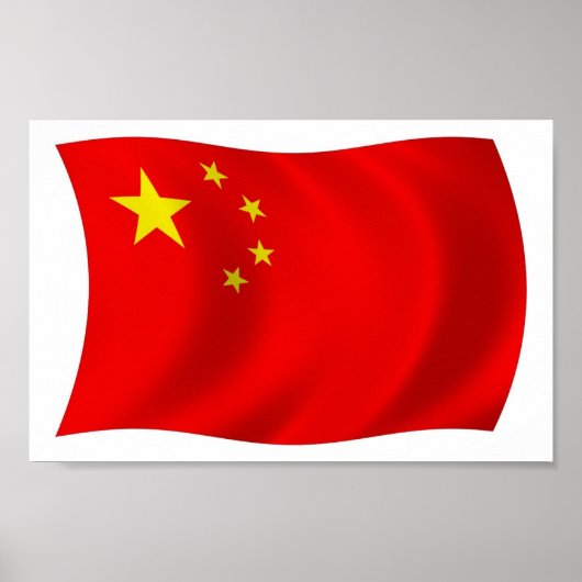 China Flag Poster Print (Voorkant)