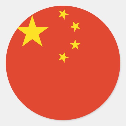 China Flag Sticker (Voorkant)
