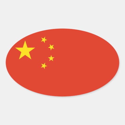 China Flag Sticker (Voorkant)