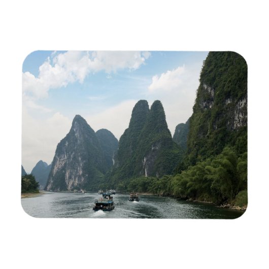 China, Guilin, Li River, rivierboten Magneet (Horizontaal)