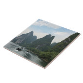 China, Guilin, Li River, rivierboten Tegeltje (Zijkant)
