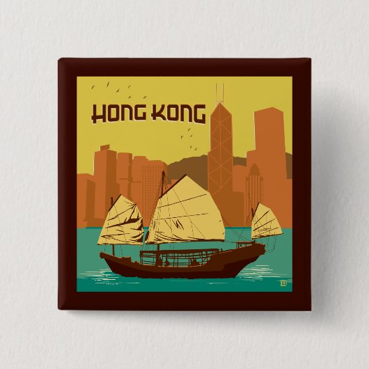 China | Hongkong Vierkante Button 5,1 Cm (Voorkant)