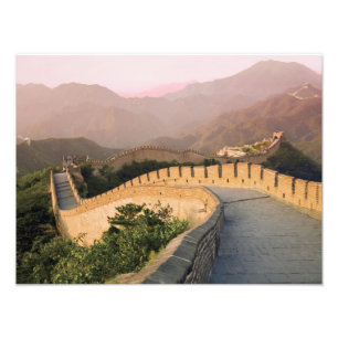 China, Huairou County, Zonsondergang over de Foto Afdruk