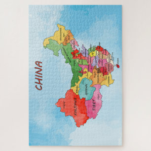 China kaart legpuzzel