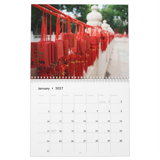 China-kalender Kalender (Jan 2027)