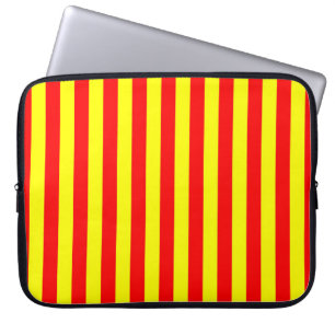 china kirgizië spanje vlag strepen rood geel pat laptop sleeve