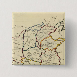 China, Korea Vierkante Button 5,1 Cm