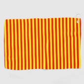 china kyrgyzstan spain flag stripes red yellow pat golfhanddoek (Horizontaal)