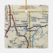China Lake CA  Map Keramisch Ornament (Achterkant)
