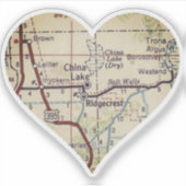 China Lake Map Sticker (Voorkant)