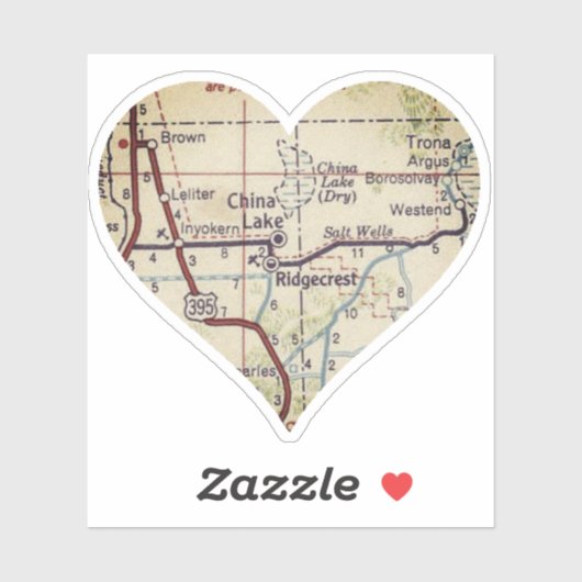 China Lake Map Sticker (Vel)