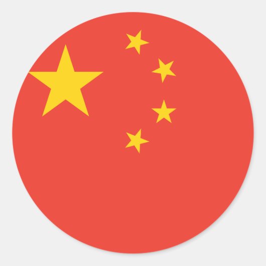 China Land vlag ontwerp Ronde Sticker (Voorkant)