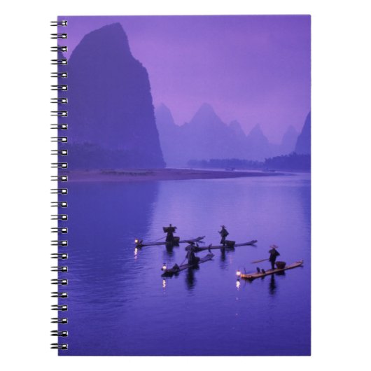China, Li-rivier. Aalscholvervissers. Notitieboek (Voorkant)
