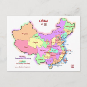 China Map Briefkaart