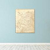 China Map door Arrowsmith Canvas Afdruk (Insitu (Houten vloer))